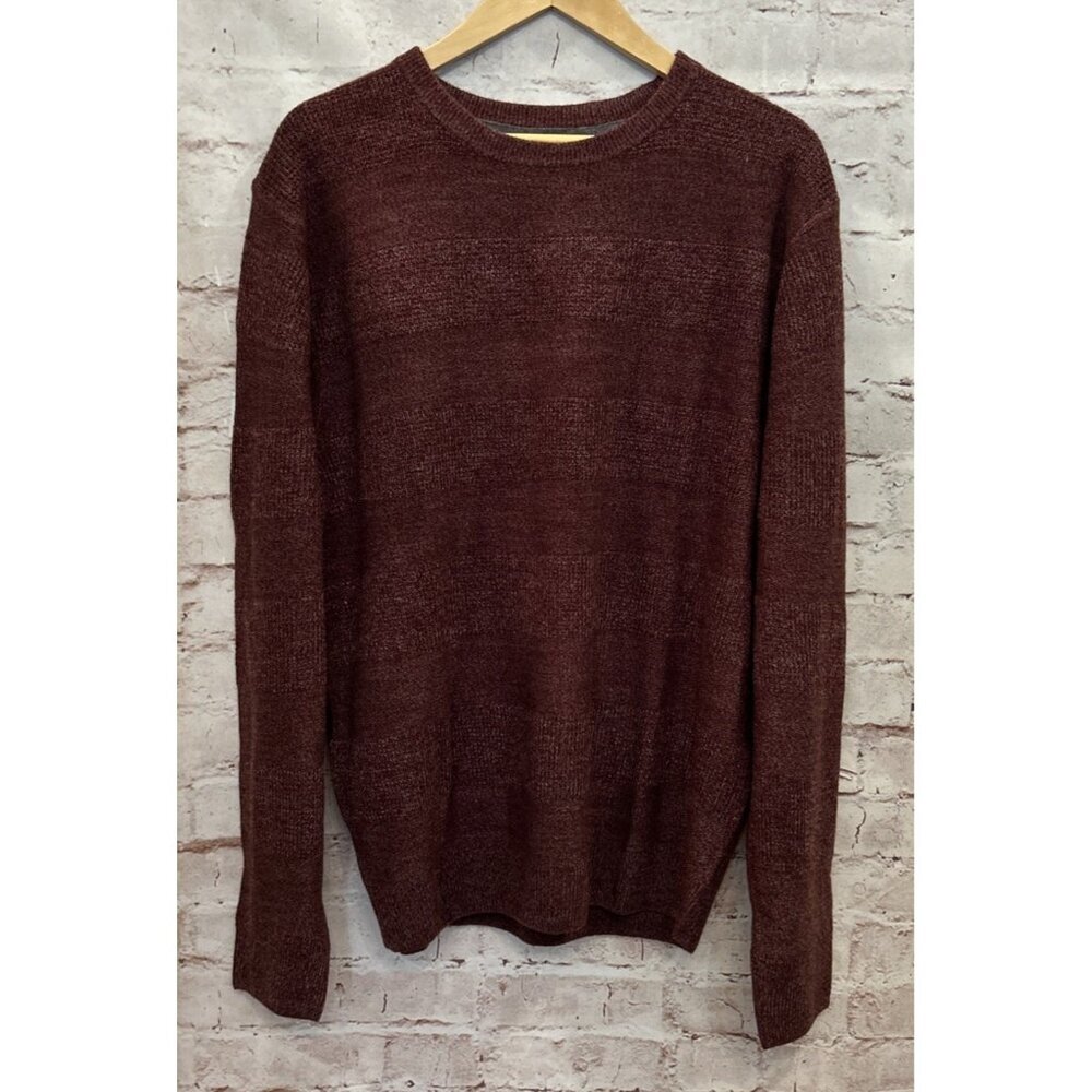 Weatherproof Mens L Maroon Red Pullover Sweater Crewneck Long Sleeve Acrylic NEW